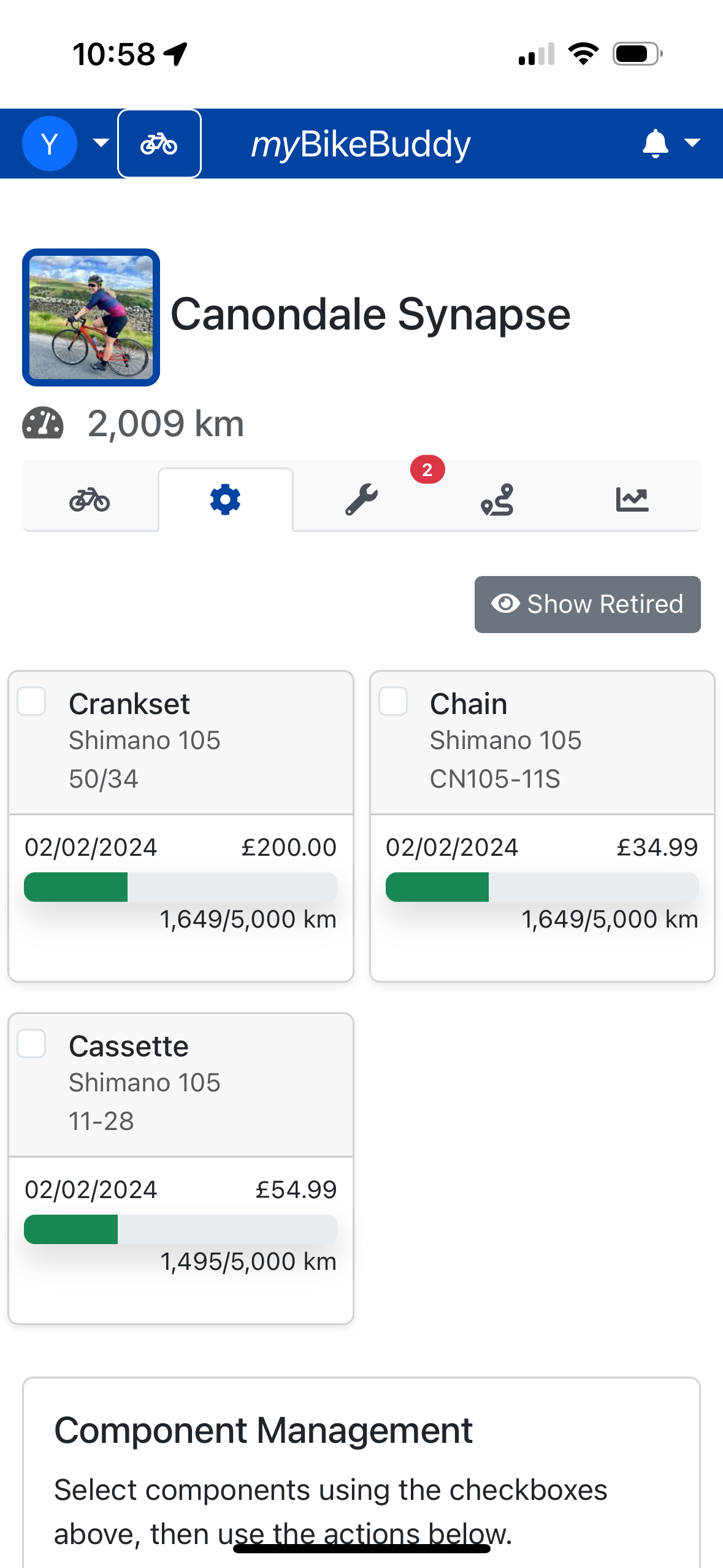 Component Tracking