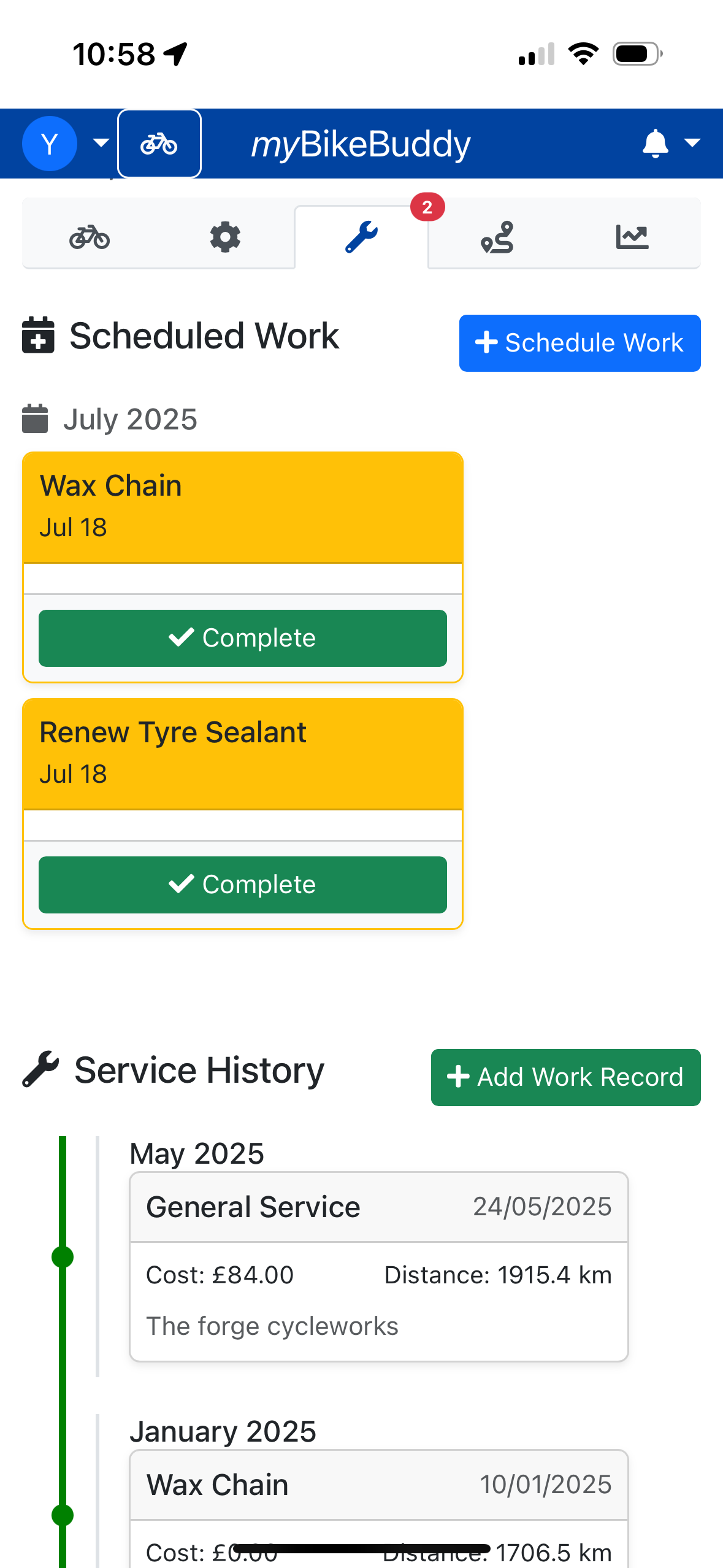 Maintenance Work