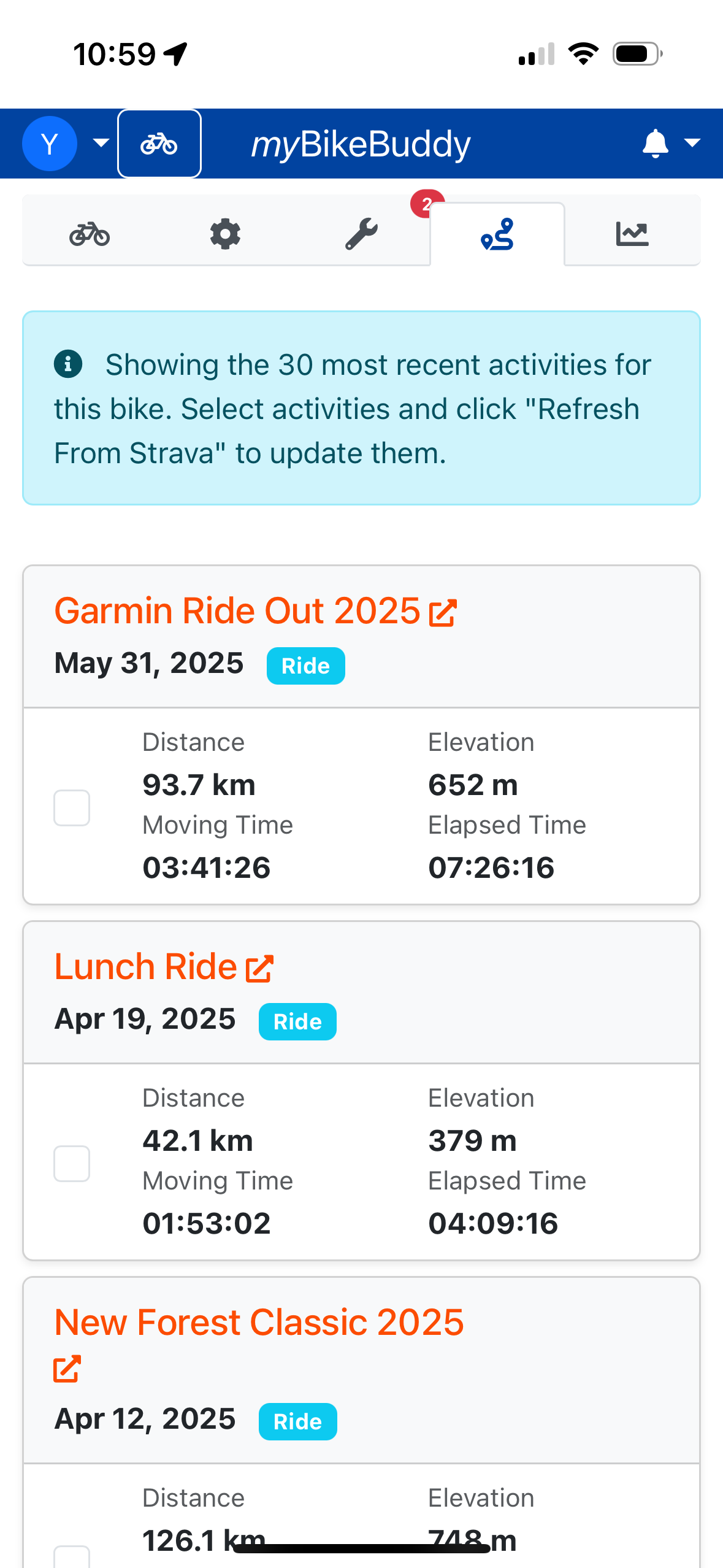 Strava Integration